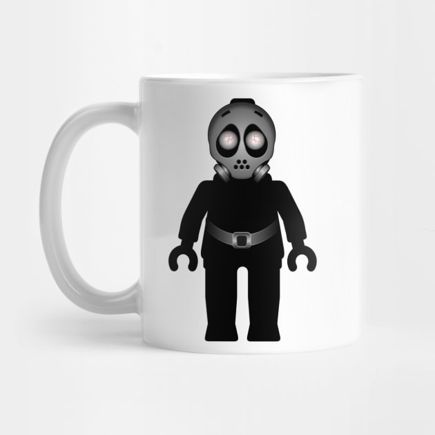 Zombie Apocalypse Hazmat Gas Mask Minifig by ChilleeW